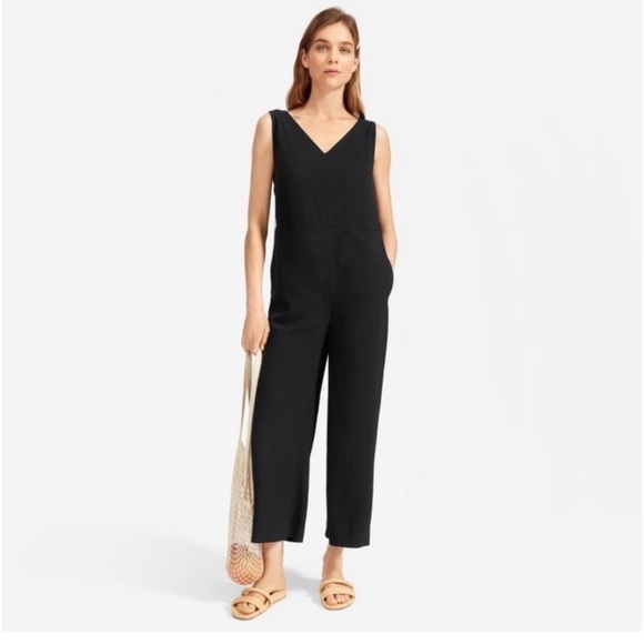 Everlane Japanese GoWeave Black Jumpsuit NWT - Picture 2 of 15